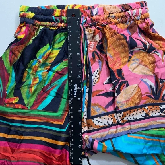 Farm Rio x Anthropologie Pants Womens Size XS Tropical Fruit Print Rayon Viscose - Picture 11 of 16